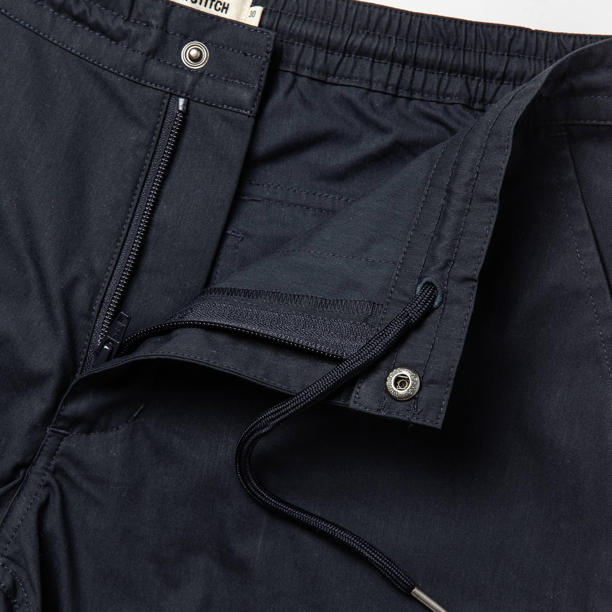 material shot of button and drawstring, Shorts by Taylor Stitch