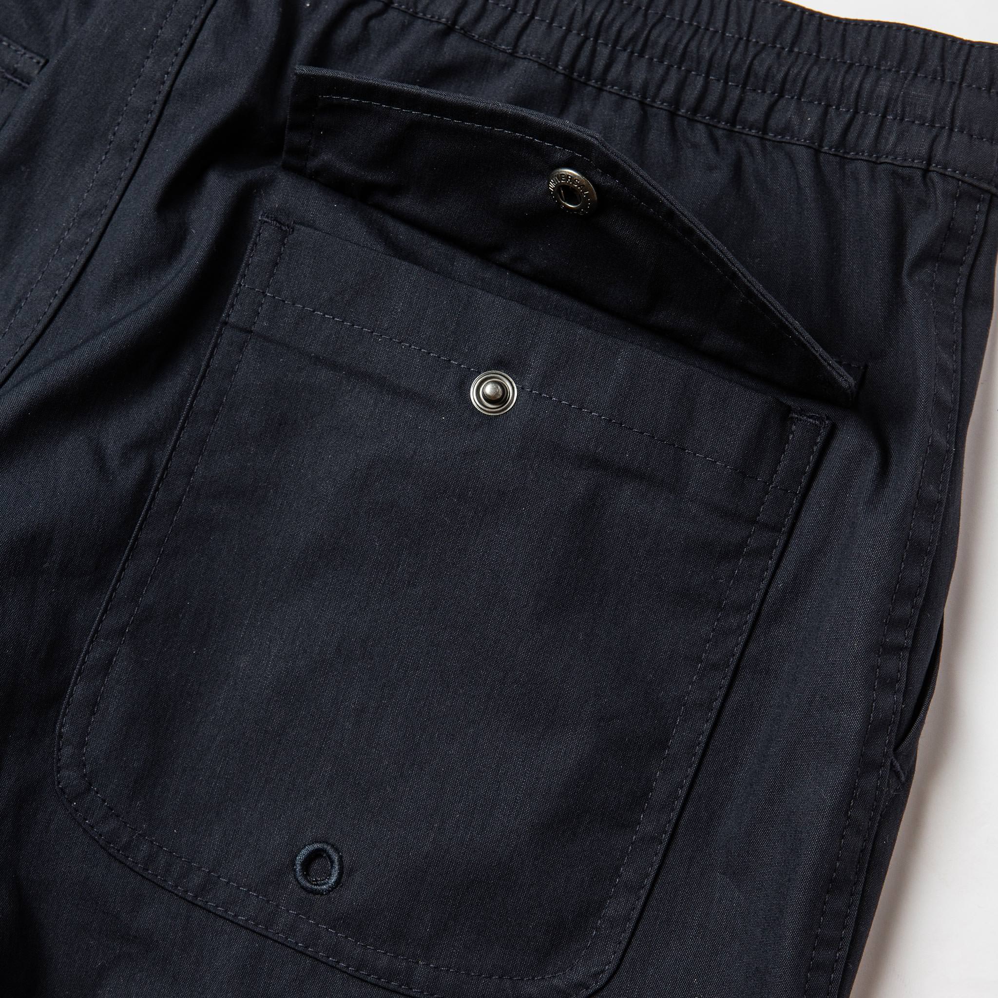 material shot of back pocket open, Shorts by Taylor Stitch