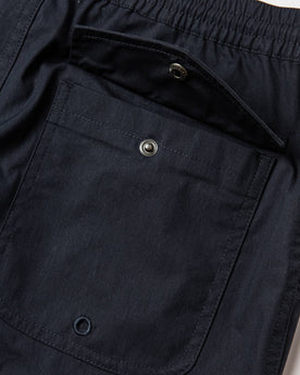 material shot of back pocket open, Shorts by Taylor Stitch