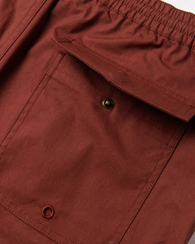 material shot of back pocket open, Shorts by Taylor Stitch