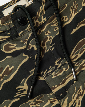 material shot of water on front fly and waistband, Shorts by Taylor Stitch