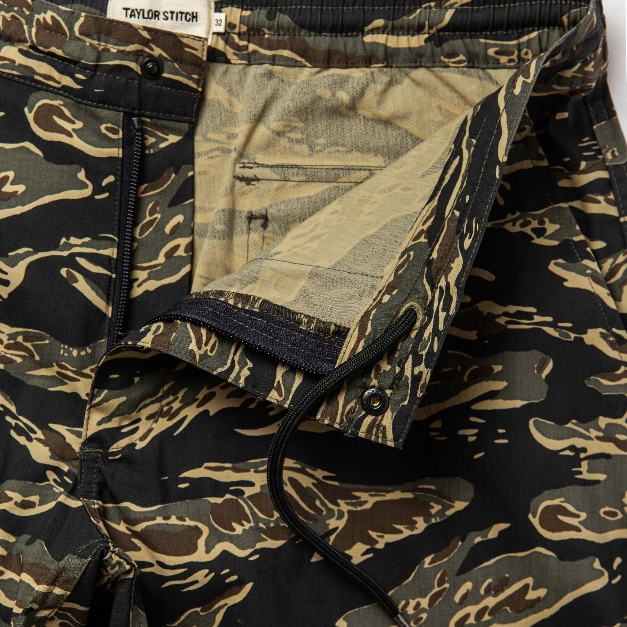 material shot of front fly open, Shorts by Taylor Stitch