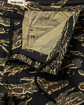 material shot of front fly open, Shorts by Taylor Stitch