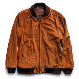 The Bomber Jacket in Whiskey Suede - featured image