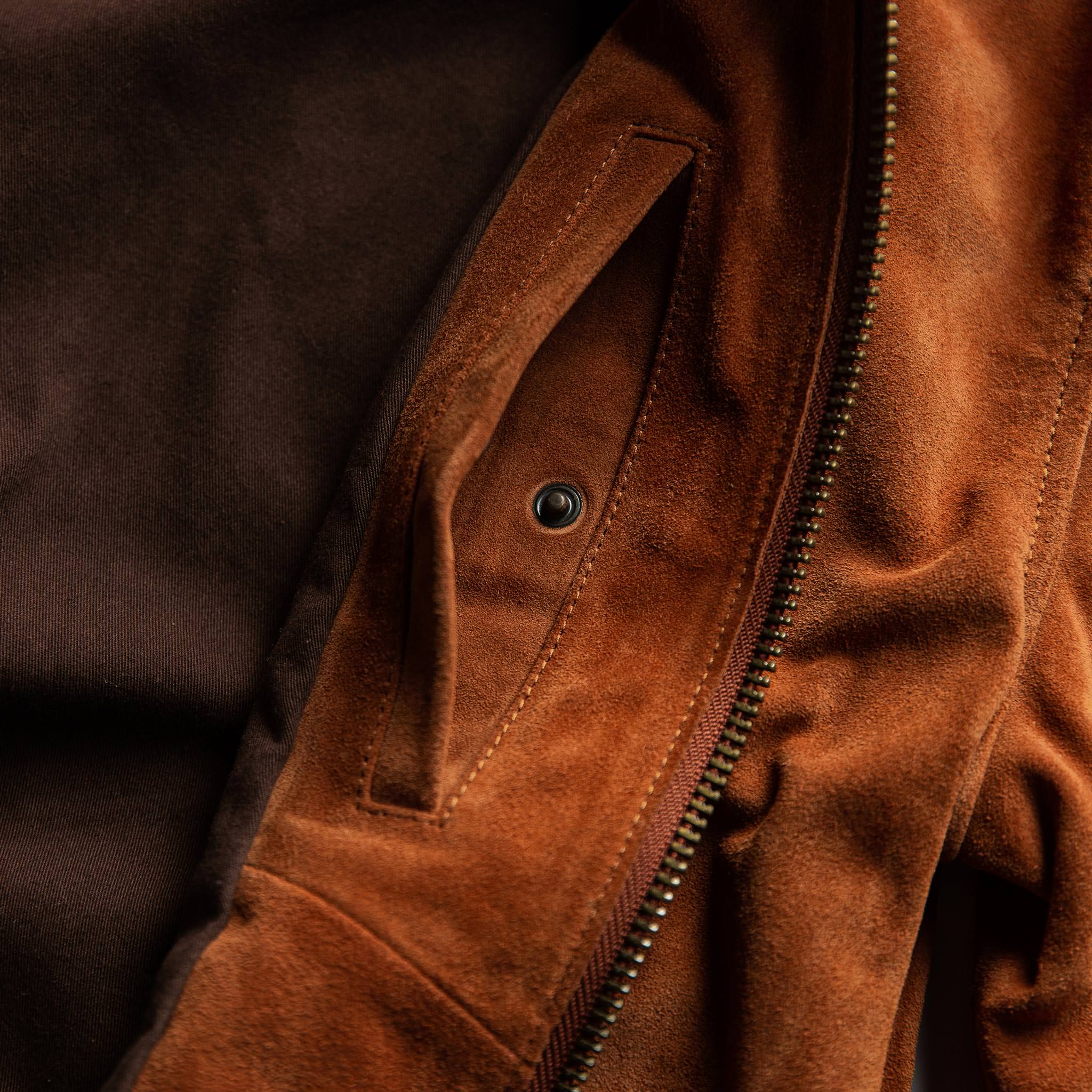 material shot of interior pocket, Outerwear by Taylor Stitch