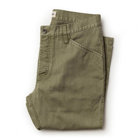 The Camp Pant in Olive Herringbone - featured image