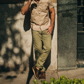 The Camp Pant in Olive Herringbone - featured image
