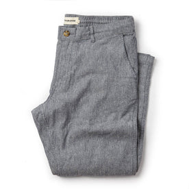 The Easy Pant in Navy Linen Herringbone - featured image
