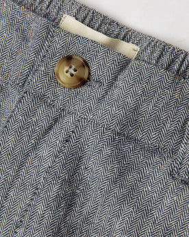 material shot of button, Bottoms by Taylor Stitch