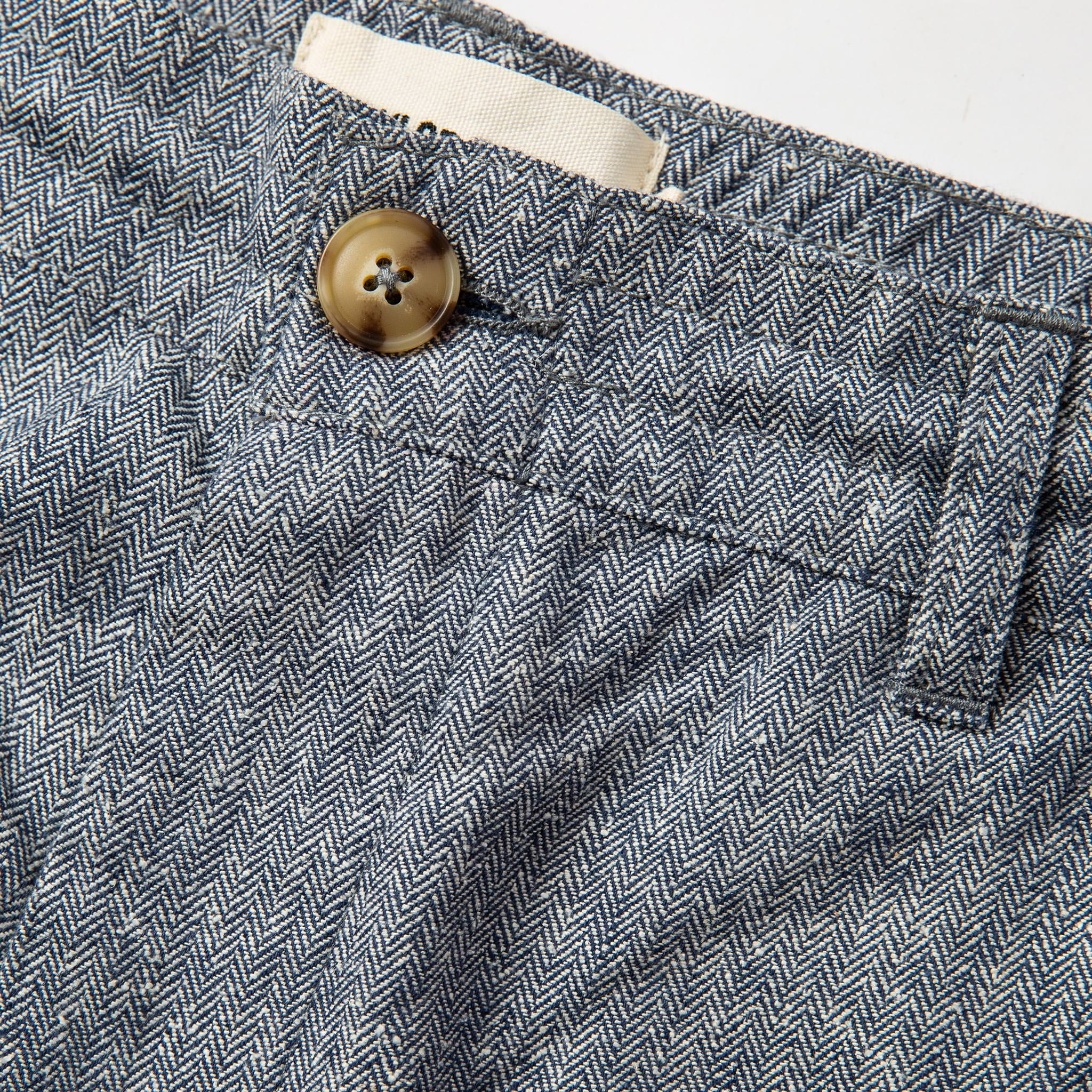 material shot of waist, Bottoms by Taylor Stitch