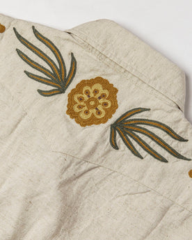 material shot of back embroidery , Wovens by Taylor Stitch