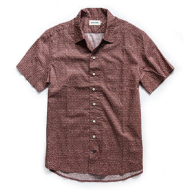 The Short Sleeve Hawthorne in Burgundy Trellis - featured image