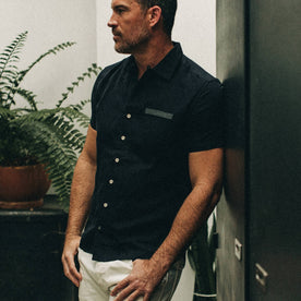 The Short Sleeve Hawthorne in Navy and Natural: Alternate Image 2