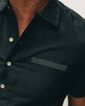 The Short Sleeve Hawthorne in Navy and Natural: Alternate Image 3, Wovens by Taylor Stitch
