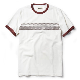 The Heavy Bag Tee in Canyon Embroidered Stripe - featured image