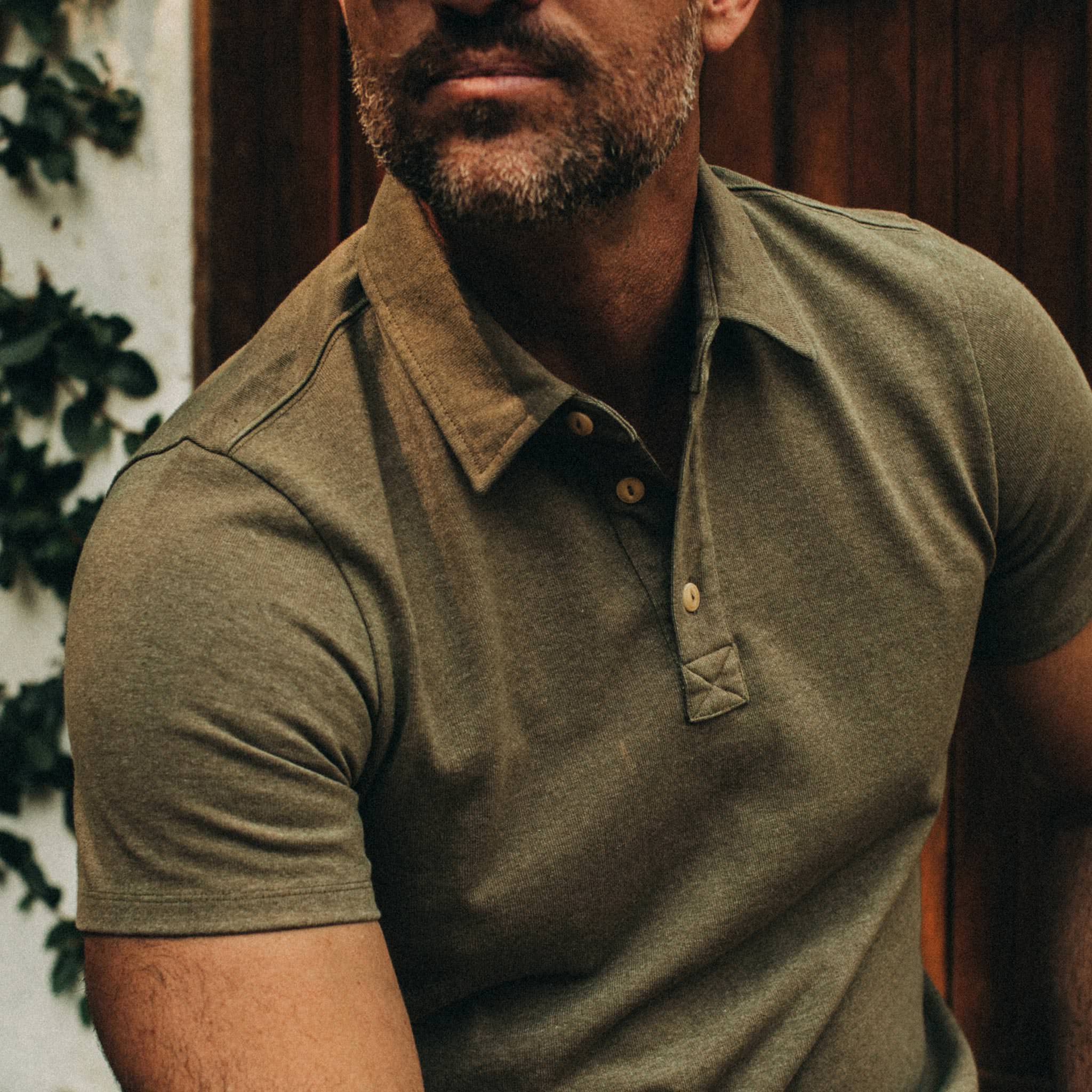 The Heavy Bag Polo in Olive: Alternate Image 2, Knits by Taylor Stitch