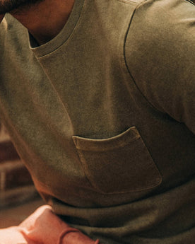 The Heavy Bag Tee in Olive: Alternate Image 2, Knits by Taylor Stitch