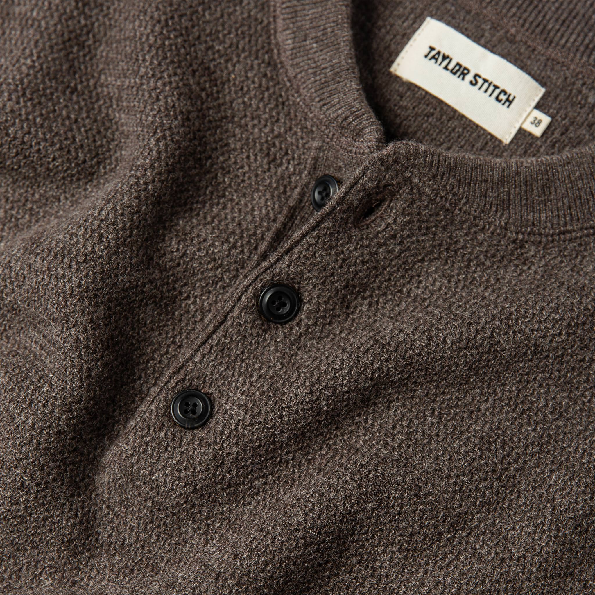 material shot of collar, Knits by Taylor Stitch