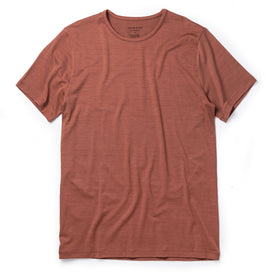 The Merino Tee in Brick Red: Featured Image