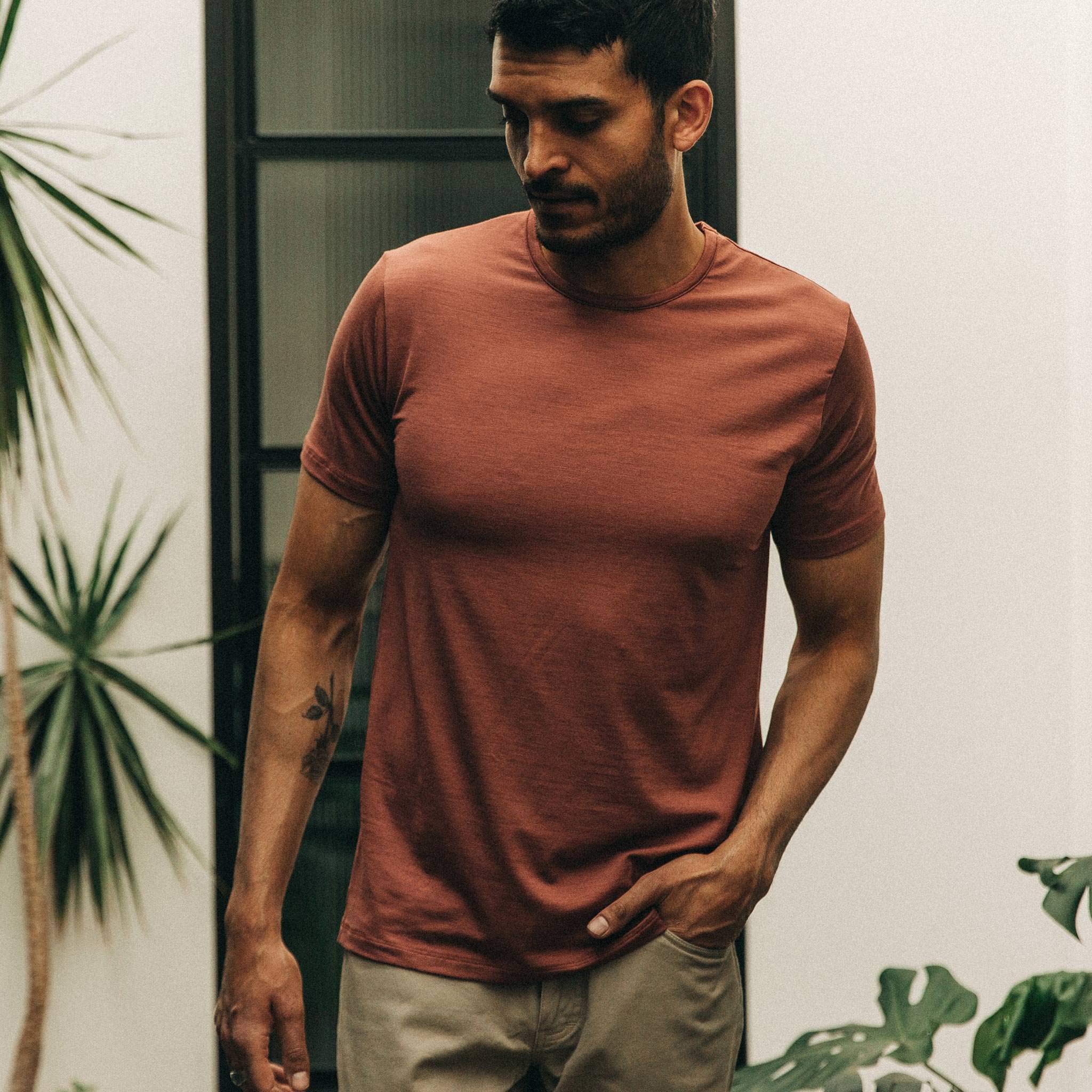 The Merino Tee in Brick Red: Alternate Image 3, Knits by Taylor Stitch