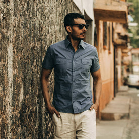 The Short Sleeve Officer Shirt in Slate - featured image