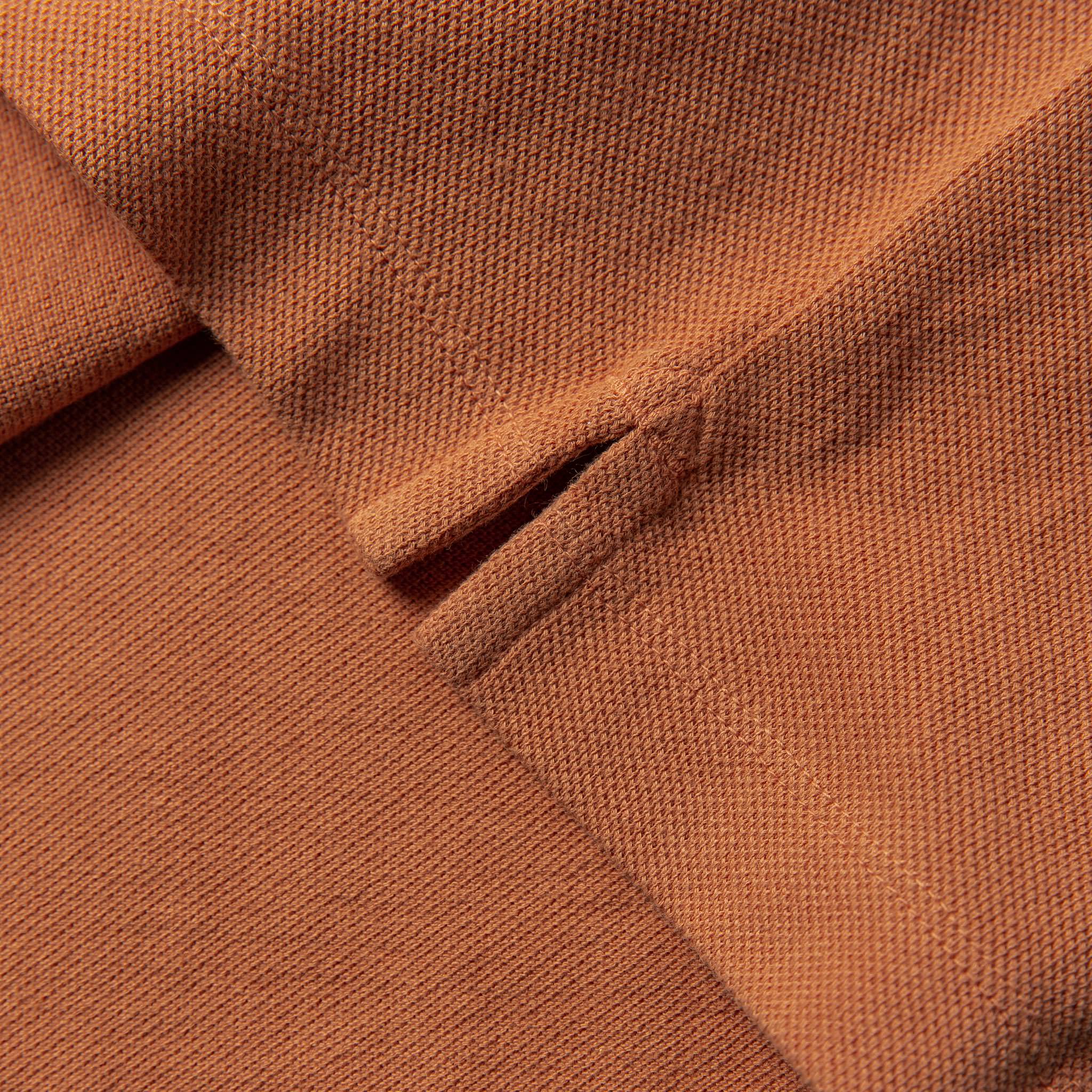 material shot of shirt stitching detail, Knits by Taylor Stitch