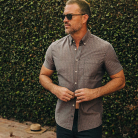 The Short Sleeve Jack in Cocoa Dobby - featured image