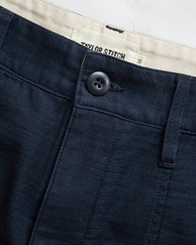 material shot of button, Shorts by Taylor Stitch