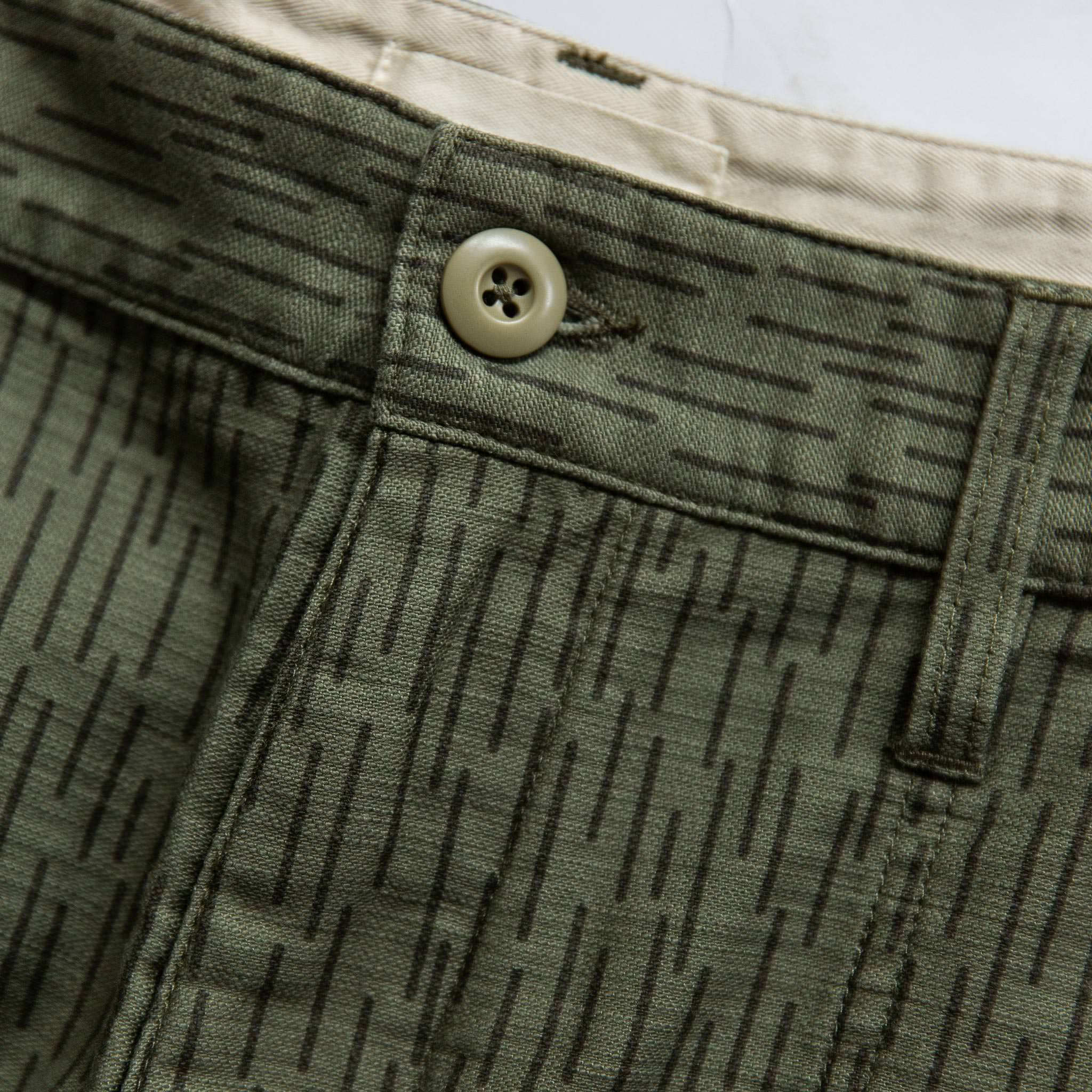 material shot of button, Shorts by Taylor Stitch