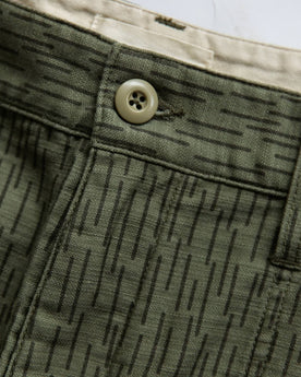 material shot of button, Shorts by Taylor Stitch