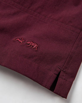 material shot of logo on bottom, Shorts by Taylor Stitch