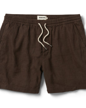 flatlay of The Apres Short in Espresso Hemp, Shorts by Taylor Stitch