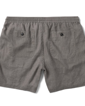 flatlay of The Apres Short in Ash Hemp, from the back, Shorts by Taylor Stitch