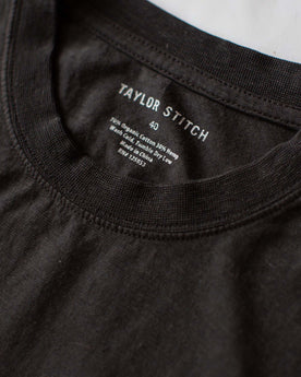 material shot of the collar on The Cotton Hemp Tee in Unite, Knits by Taylor Stitch