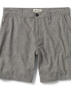 flatlay of The Easy Short in Charcoal Herringbone, Bottoms by Taylor Stitch