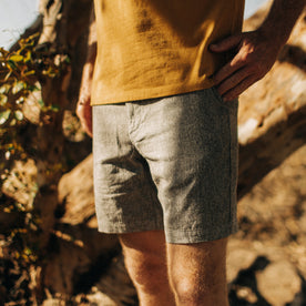 The Easy Short in Charcoal Herringbone - featured image