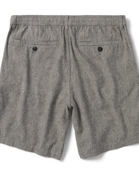 flatlay of the back of The Easy Short in Charcoal Herringbone, Bottoms by Taylor Stitch