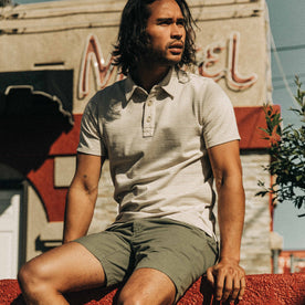 The Heavy Bag Polo in Natural and Oatmeal Stripe - featured image