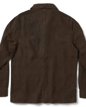 flatlay of the back of The Ojai Jacket in Espresso Hemp, Wovens by Taylor Stitch