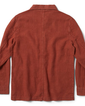 flatlay of the back of The Ojai Jacket in Rust Hemp, Outerwear by Taylor Stitch