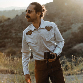 The Embroidered Western Shirt in Washed Selvage - featured image