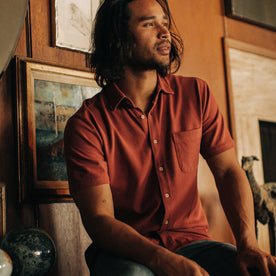 The Short Sleeve California in Red Clay Pique - featured image