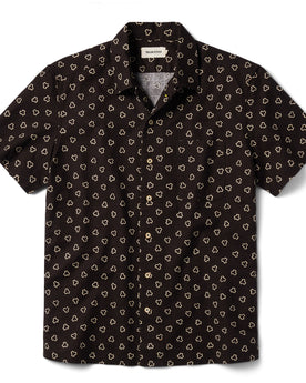 flatlay of The Short Sleeve Hawthorne in Espresso Geo, Wovens by Taylor Stitch