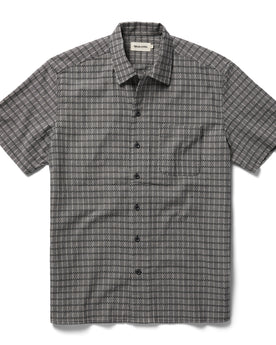 flatlay of The Short Sleeve Hawthorne in Navy Stripe, Wovens by Taylor Stitch