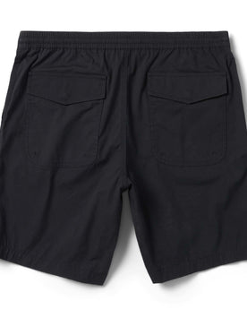 flatlay of the back of The Adventure Short in Coal, Bottoms by Taylor Stitch