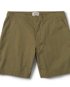 flatlay of The Adventure Short in Olive, Bottoms by Taylor Stitch