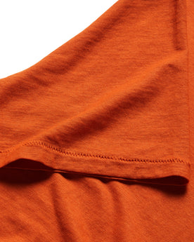 material shot of the sleeve on The Cotton Hemp Tee in Monarch, Knits by Taylor Stitch