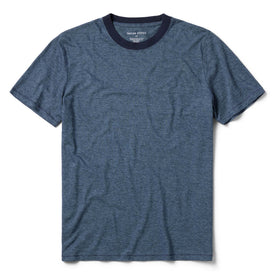 The Cotton Hemp Tee in Slate and Navy Stripe - featured image