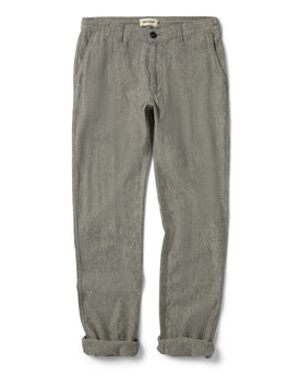 flatlay of The Easy Pant in Charcoal Herringbone, shown in full, Bottoms by Taylor Stitch
