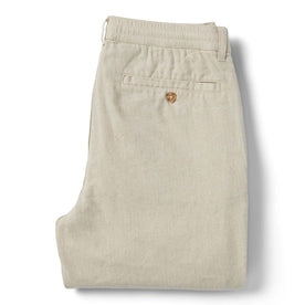 flatlay of The Easy Pant in Natural Herringbone, shown from the back